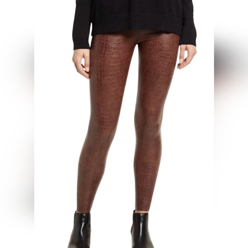 Commando Faux Leather Reptile Embossed  Leggings NWOT